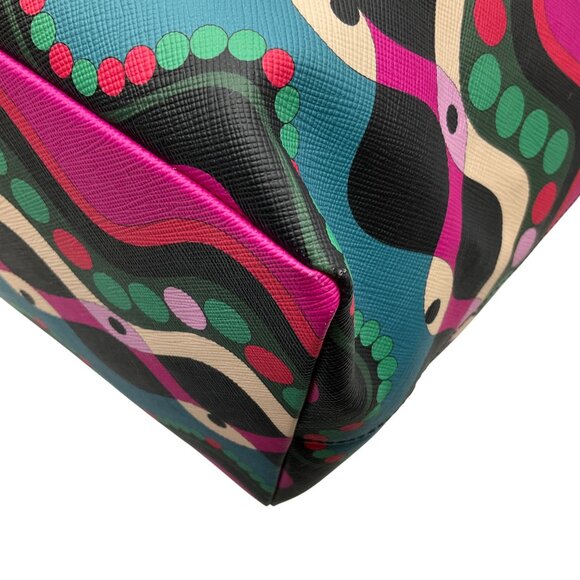 Emilio Pucci Teal / Fuchsia Multi Color Tote Bag - Picture 6 of 11